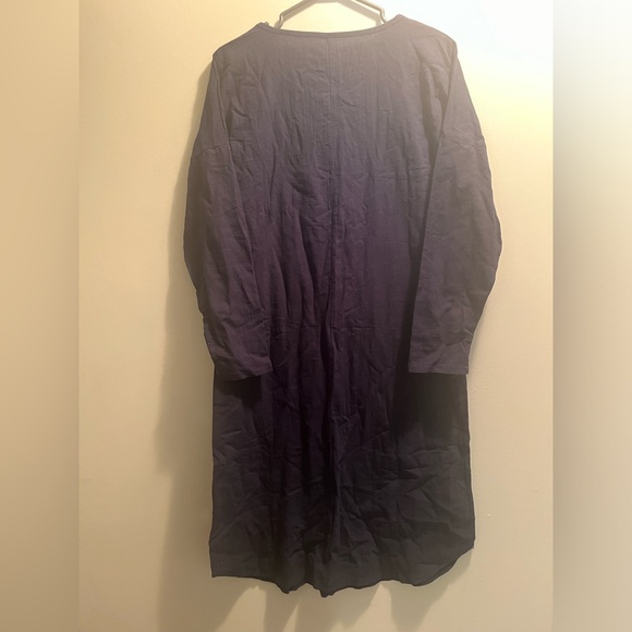 Solid Cotton Linen Dress sz:S, Navy NWOT - Picture 3 of 6